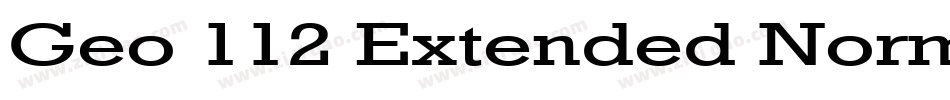 Geo 112 Extended Normal字体转换